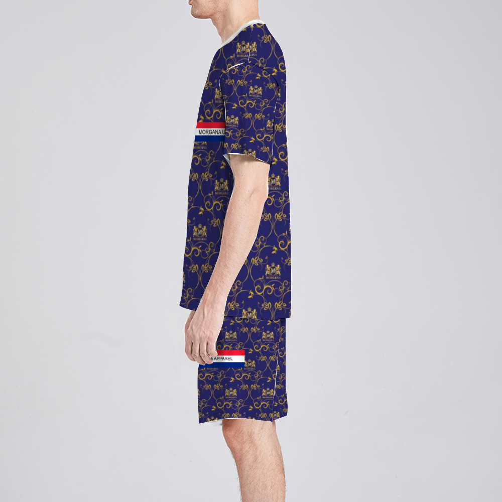 Men's Round Neck Shirt & Short Set