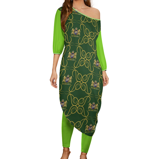 Diagonal Shoulder Top & Pants