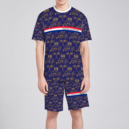 Men's Round Neck Shirt & Short Set