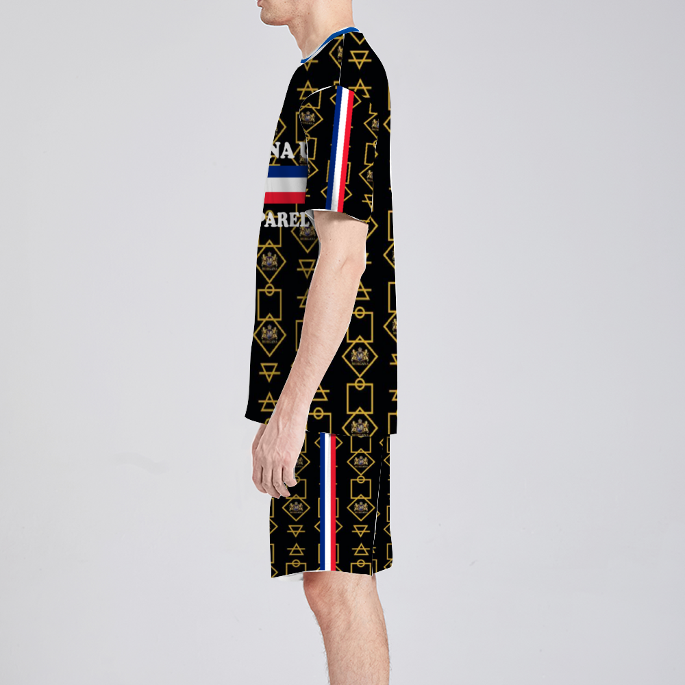 Men's Round Neck Shirt & Short Set