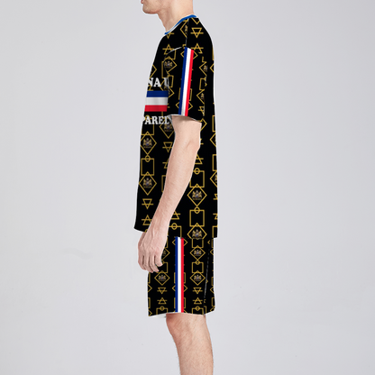Men's Round Neck Shirt & Short Set