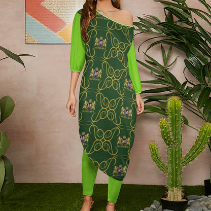 Diagonal Shoulder Top & Pants