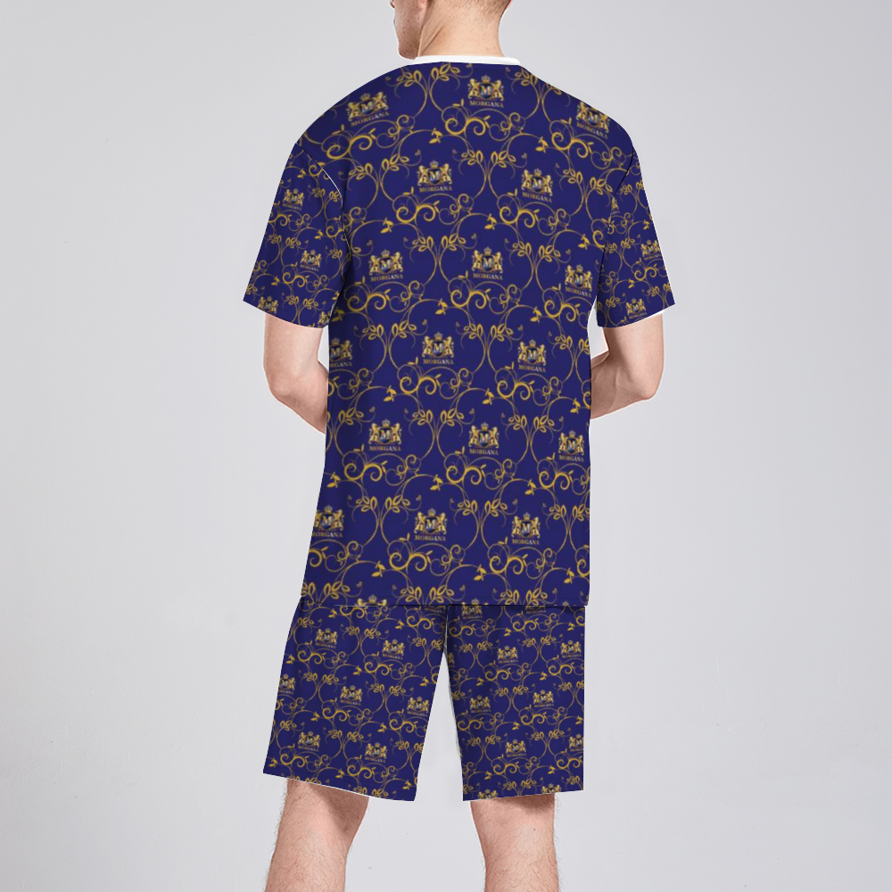 Men's Round Neck Shirt & Short Set